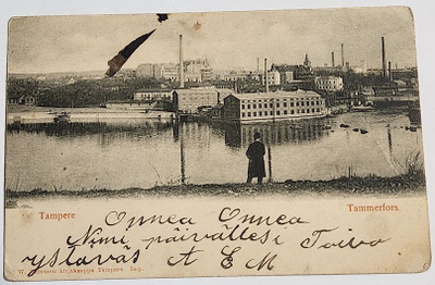 Tampere Postikortti "Tammerkosken varrelta" 1900-1905