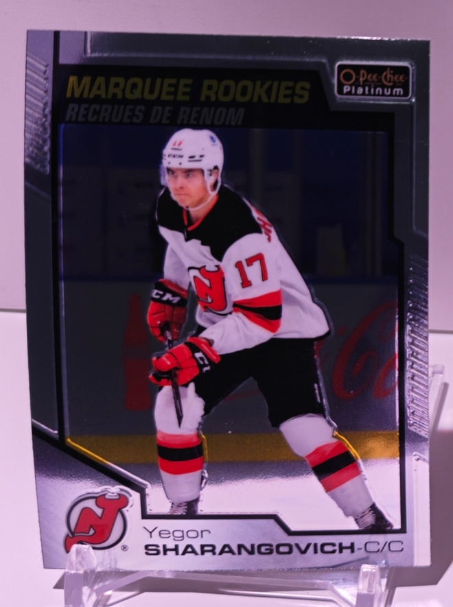 Yegor Sharangovich Marquee Rookies OPC Platinum