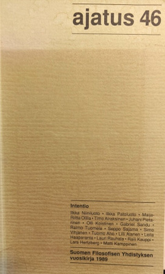 Ajatus 46. Suomen Filosofisen Yhdistyksen Vuosikirja 1989