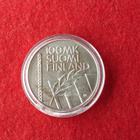 100. MARKKAA. 1994. JUHLARAHA SUOMI. HOPEAA. - pikkukuva 1
