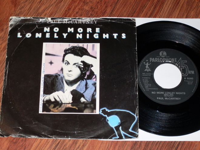 7" PAUL McCARTNEY  No More Lonely Nights - single 1984 VG++