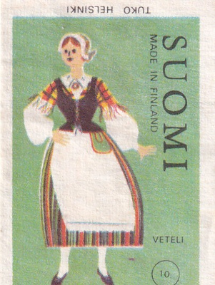 Veteli   , kansallispuku 10 , nainen    b577