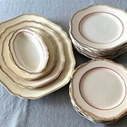 Arabian lautasia, punakulta-raita, yhteishinta - pikkukuva 1