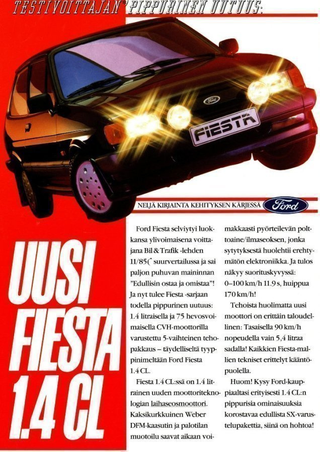 Ford Fiesta 1.4 CL-esite, 1987