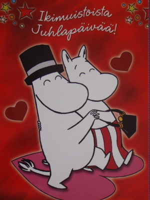 Muumipappa ja -mamma onnittelevat