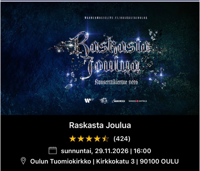 Raskasta joulua 29.11.26