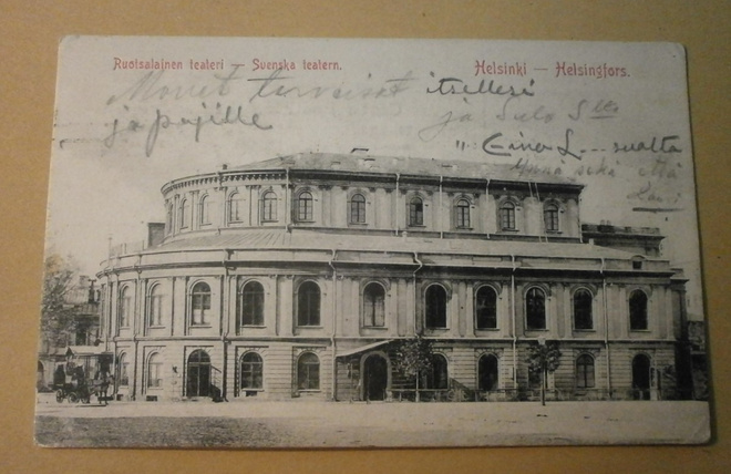 Helsinki, Ruotsalainen teatteri, vossikka, mv pk, p. 1912