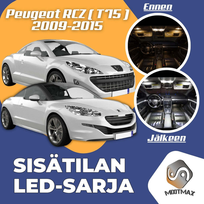 Peugeot RCZ Sisätilan LED-sarja 9-osainen
