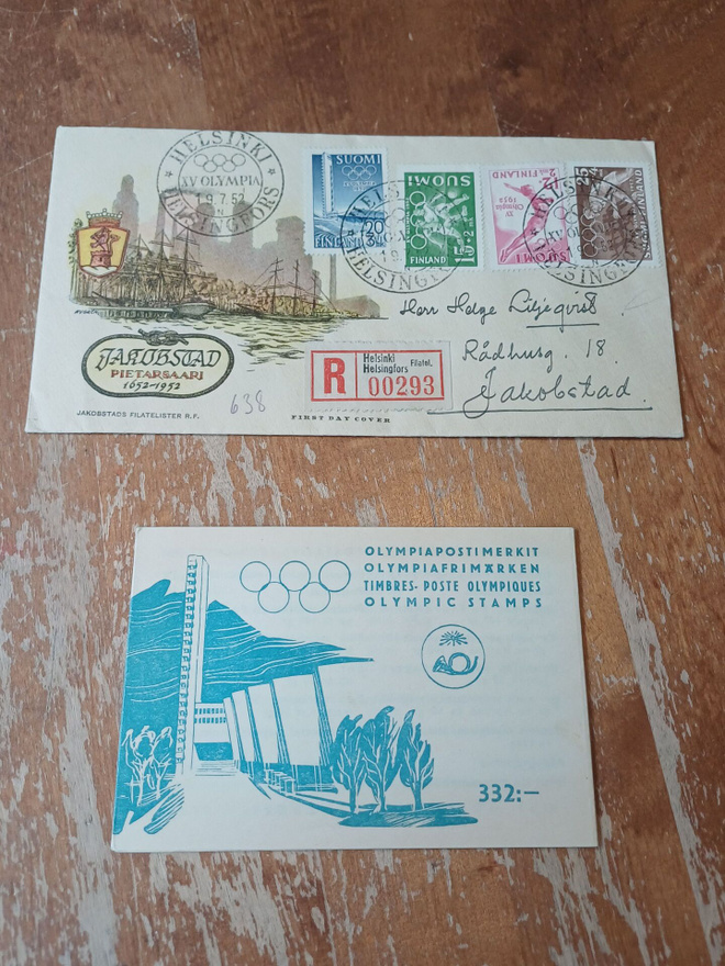 Postituore Olympia 1952 vihko + Olympia kuori