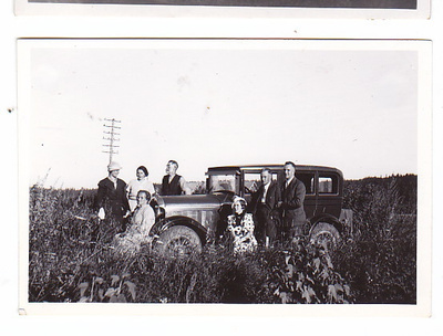VANHA Valokuva UPEA Auto 1930-l 6 x 9 cm