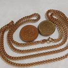 70cm  Amerikalainen Gold double panssari kaulakoru - pikkukuva 3