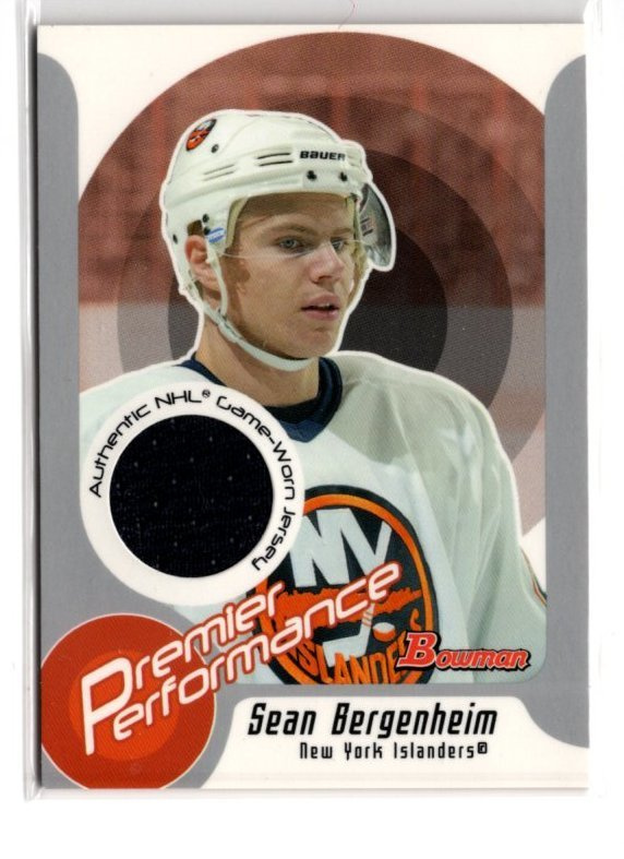 Sean Bergenheim 03-04 Bowman Draft Picks Jersey PP-SB