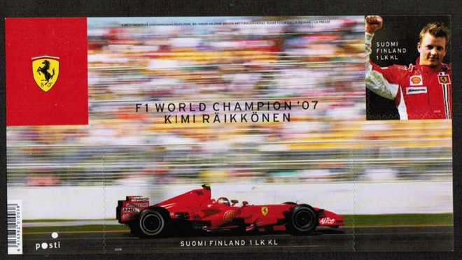 2008 Kimi Räikkönen, postituore pienoisarkki.