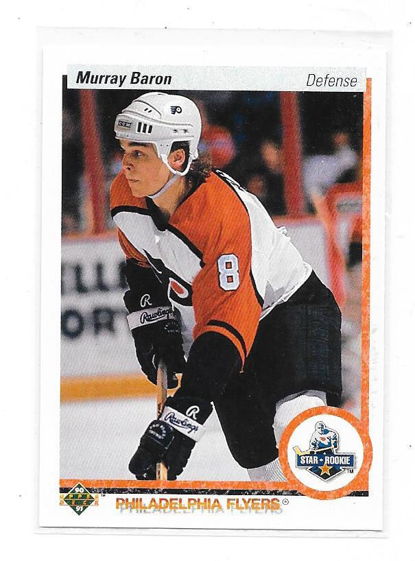 1990-91 Upper Deck #275 Murray Baron Philadelphia Flyers RC