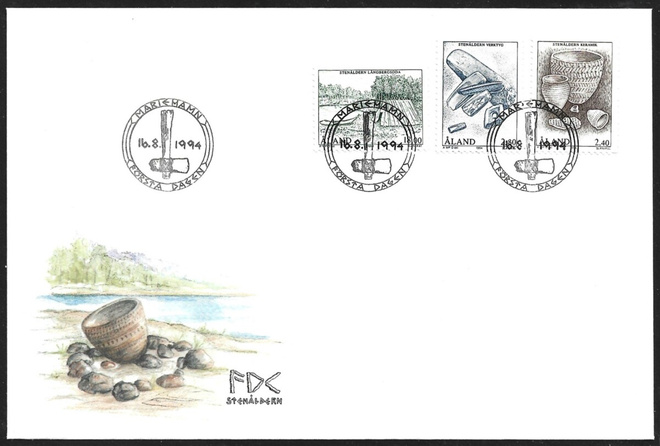 FDC Åland 1994 Kivikausi   LaPe ÅL 088-090
