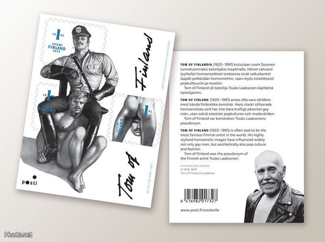Tom of Finland - tarrapostimerkkiarkki