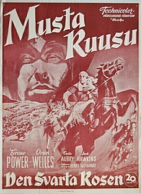 Elokuvajuliste: Musta ruusu (Tyrone Power, Orson Welles)