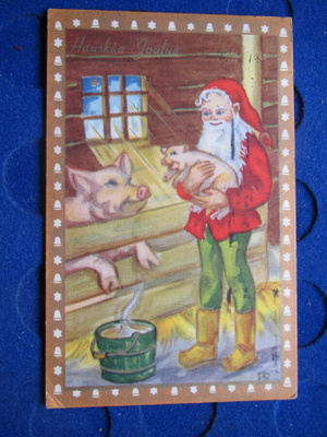 Hauskaa Joulua. Pirkko Ropponen. Postikortti