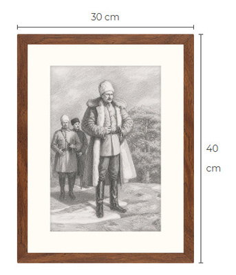 Uusi Mannerheim art print kehystetty 30 cm x 40 cm