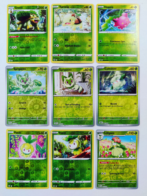 Pokemon Reverse Holo kortteja 9kpl