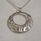 Kreikkalainen Hopea Greek Key riipus kaulakoru 925 - pikkukuva 1