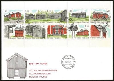 1979 FDC Talonpoikaisrakennuksia