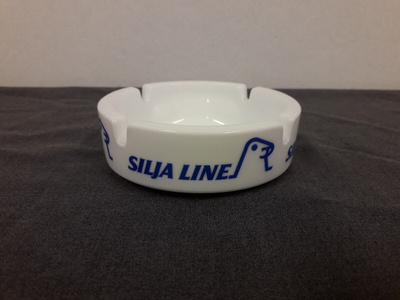 Silja Line, tuhkakuppi 10,7cm, valkoinen+aski