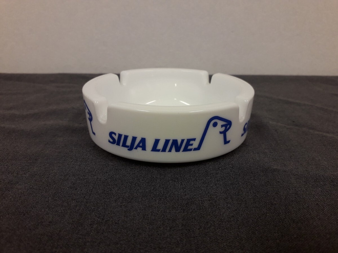 Silja Line, tuhkakuppi 10,7cm, valkoinen+aski