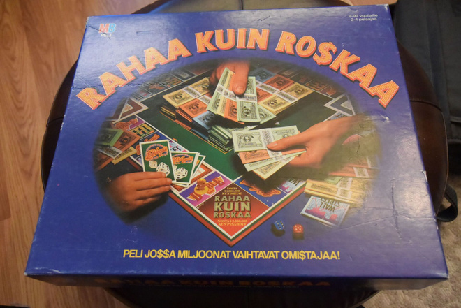 Rahaa kuin roskaa lautapeli (The Game of Life ?)