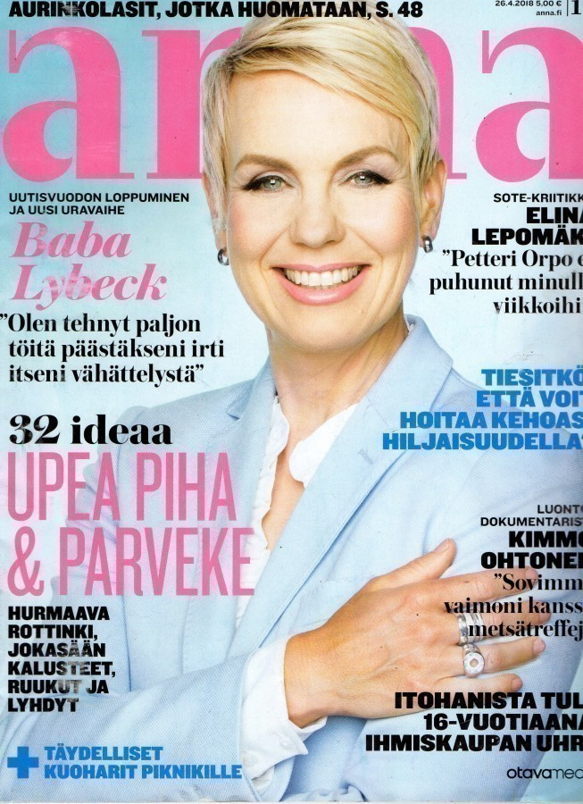 Anna n:o 17 2018 Baba Lybeck. Elina Lepomäki. Kimmo Ohtonen.