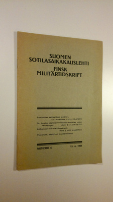 Suomen sotilasaikakauslehti nro. 6 (1921)