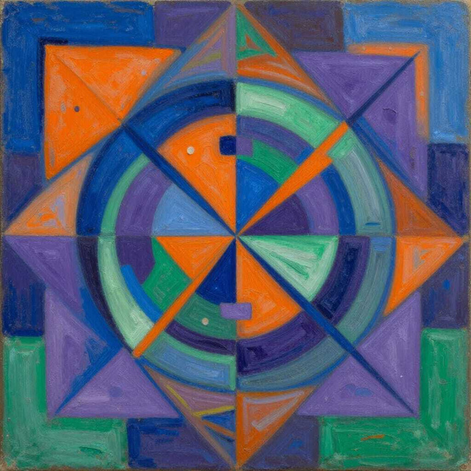 Uusi abstrakti alumiinitaulu 20 cm x 20 cm