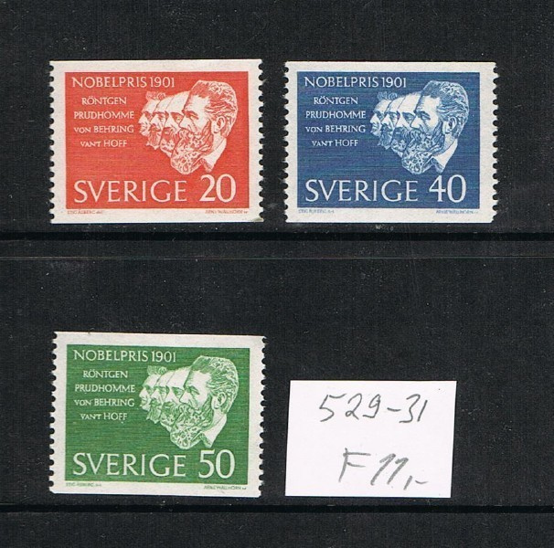 Ruotsi 1961 - Nobel voittajia 1901 3eril  ++