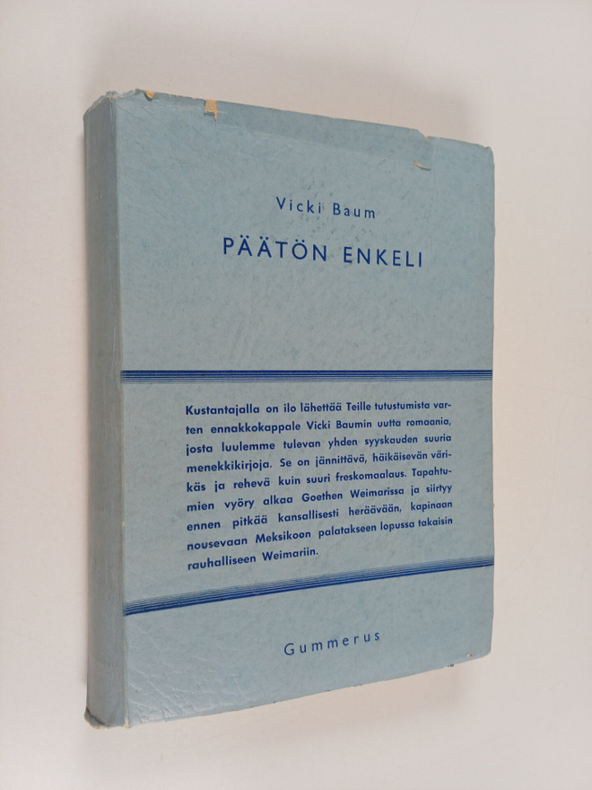 Vicki Baum : Päätön enkeli (ennakkokappale)