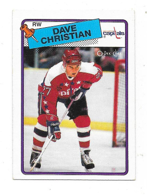 1988-89 OPC #14 Dave Christian , Washington Capitals