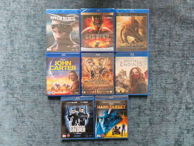 BLU-RAY ELOKUVAT 8 kpl.