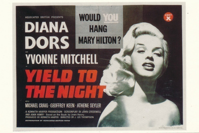 Filmitähti DIANA DORS -elokuvamainoiskortti