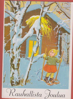 O Vikainen Tyttö katselee lintuja lyhteellä