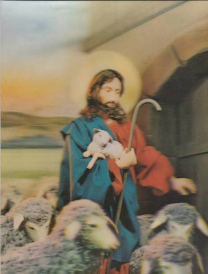 Jeesus ovella     3D kolmiulotteinen     p120