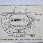 VANHA Pääsylippu Helsinki 1952 Olympia Jalkapallo 29.7.52 - pikkukuva 2