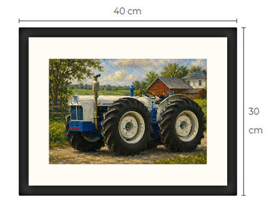 Uusi Fordson County Super 6 traktori art print 30 cm x 40 cm