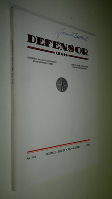 Defensor legis : Suomen asianajajaliiton äänenkannattaja ...