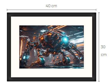 Uusi uniikki Sci-Fi Science Fiction print 30 cm x 40 cm