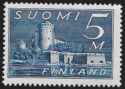 1930 M30 Olavinlinna 5 mk tummansininen ** LaPe 155 c SP Lm2