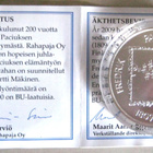 FREDRIK PACIUS juhlaraha v.2009 Ag925 (BU laatu) - pikkukuva 2