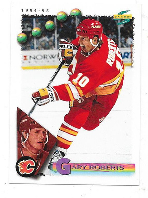 1994-95 Score #186 Gary Roberts , Calgary Flames