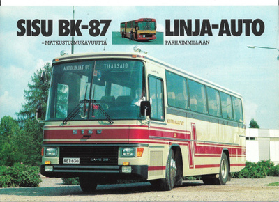1980 Sisu BK-87 linja-auto esite - KUIN UUSI