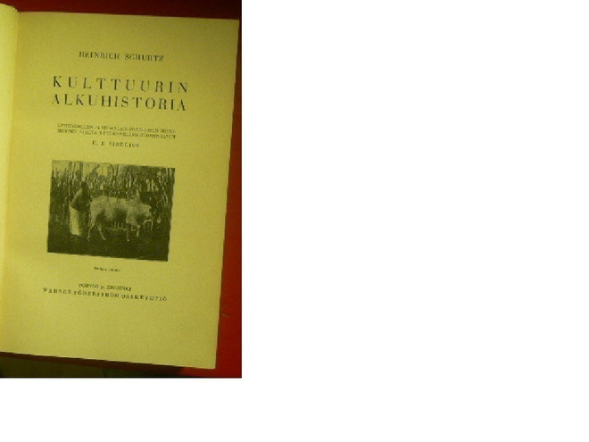 Heinrich Schurtz Kulttuurin alkuhistoria