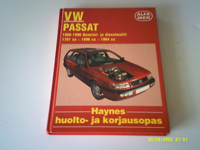 VW Passat 1988-1996 Bensiini- ja diesel korjausopas; Alfamer