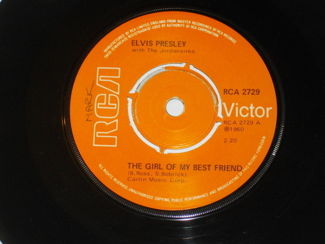 7" ELVIS - A Mess Of Blues - single 1976 rockabilly  EX